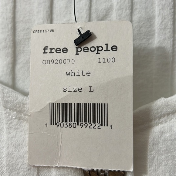 3/4 length sleeve, button detail free people top. Size Large. New with tags - Picture 2 of 4